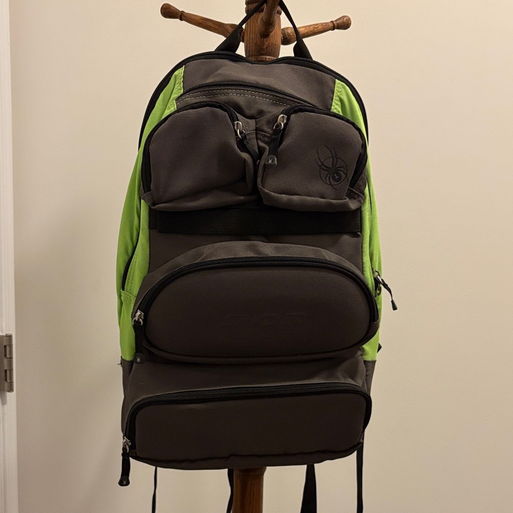 Spyder Gray and Green Backpack